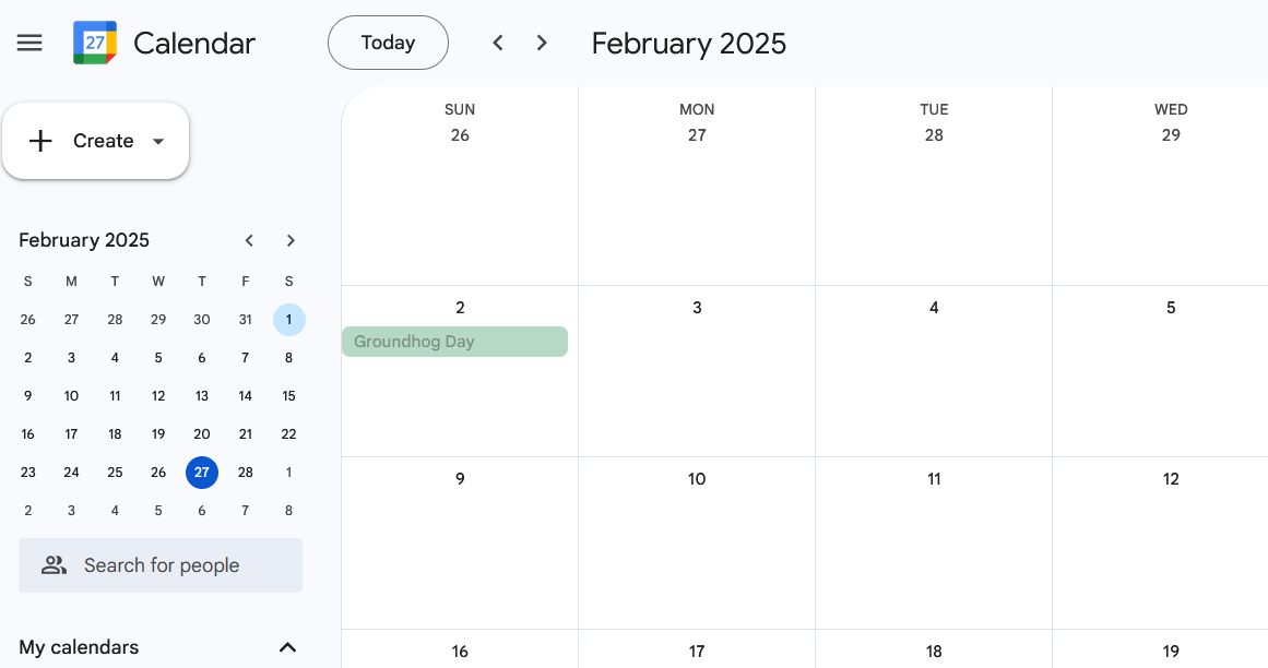 google calendar