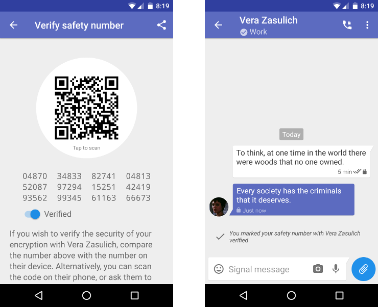 Signal -verified