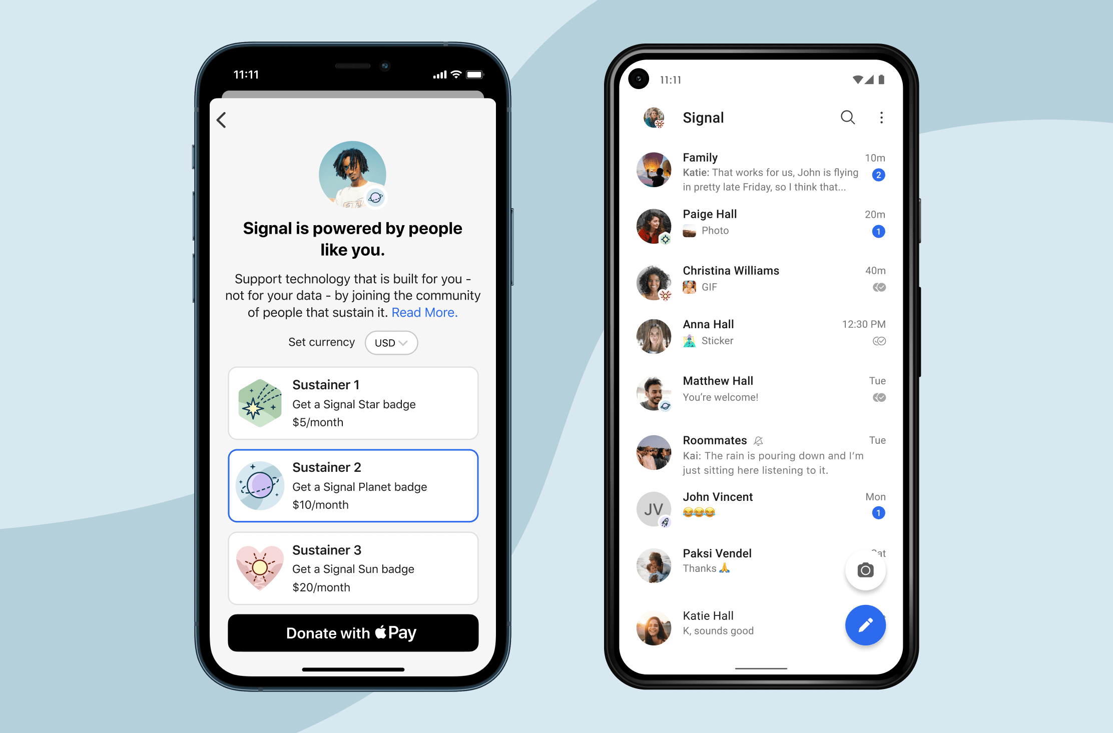 Signal Chat List
